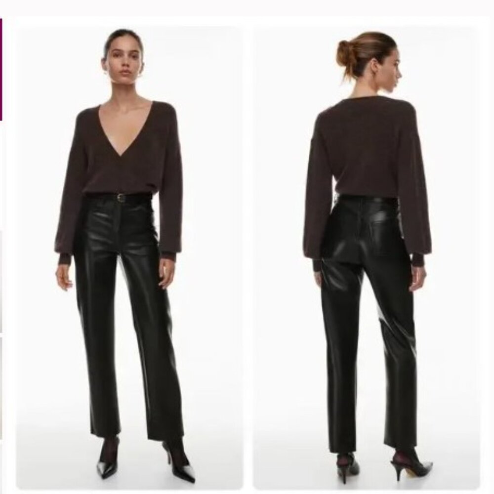 Wilfred The Melina Pant High-waisted Vegan Leather - Size 2